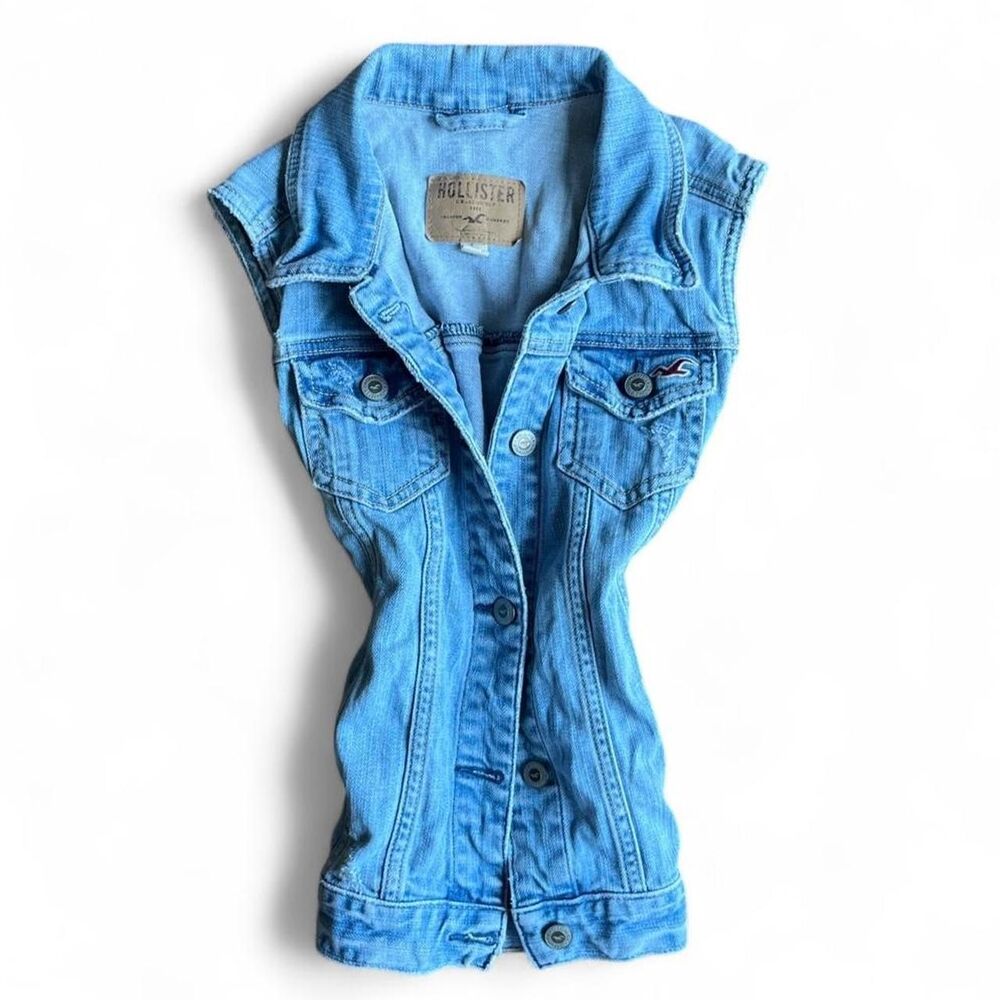 Hollister-co Women's Blue Vest